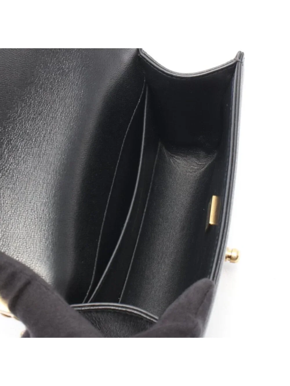 Chanel Shoulder Bag Boy Small Black Caviar Leather Boy Stitch Chain